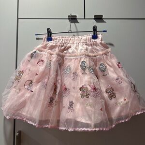 Pink Embroidered Kids Casual Dress